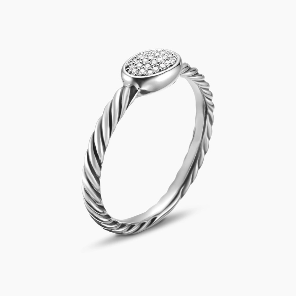 David Yurman Cable Collectibles® Oval Stack Ring, Size 7